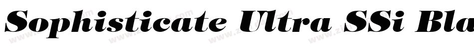 Sophisticate Ultra SSi Black字体转换